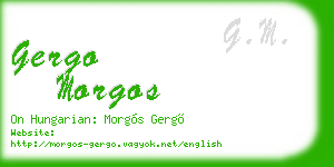 gergo morgos business card